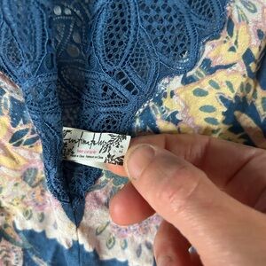 Free People Lace Floral Slip Dress